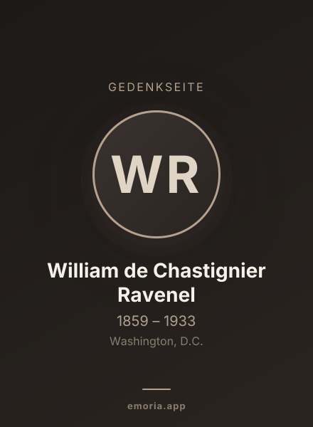 Gedenkportrait von William de Chastignier Ravenel