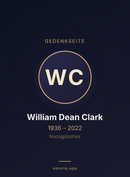 Gedenkportrait von William Dean Clark