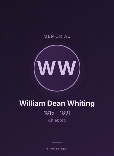 Memorial portrait of William Dean Whiting