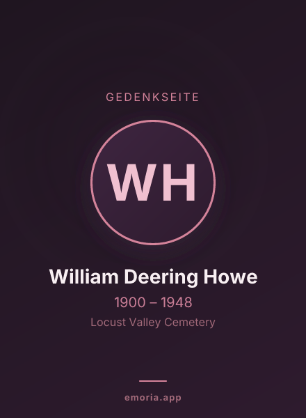 Gedenkportrait von William Deering Howe