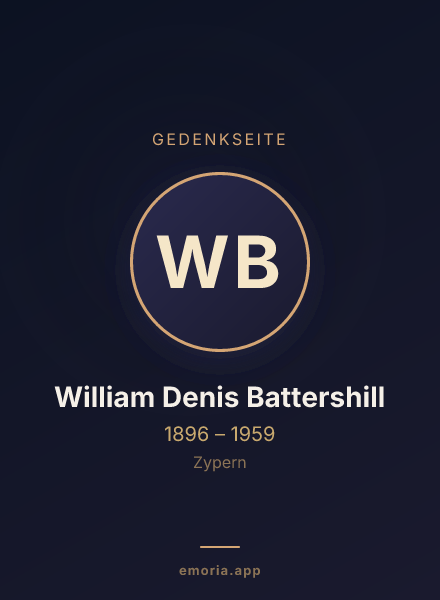 Gedenkportrait von William Denis Battershill
