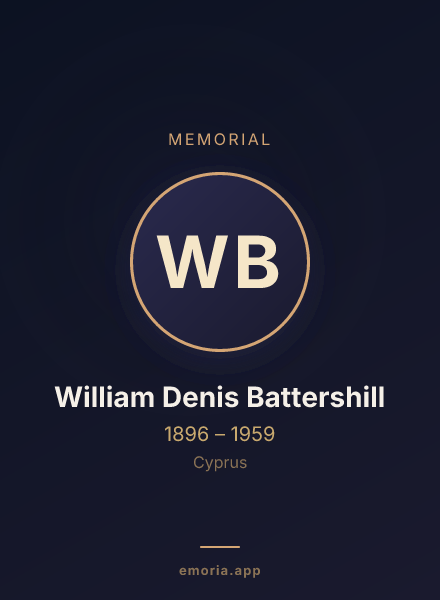 Memorial portrait of William Denis Battershill