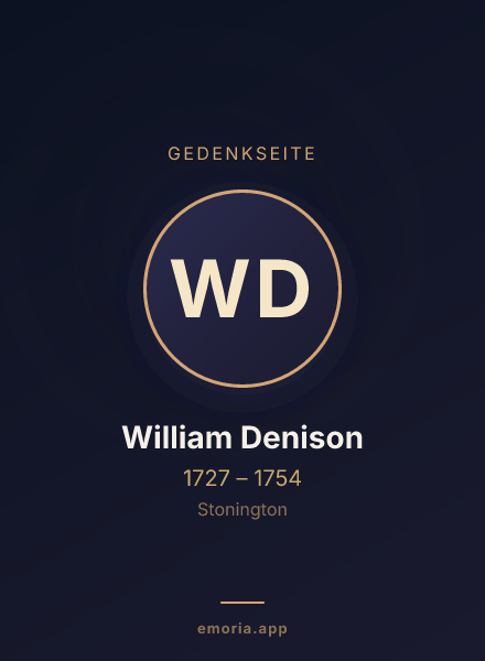 Gedenkportrait von William Denison