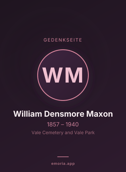 Gedenkportrait von William Densmore Maxon
