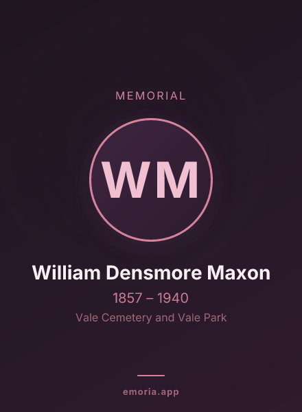 Memorial portrait of William Densmore Maxon
