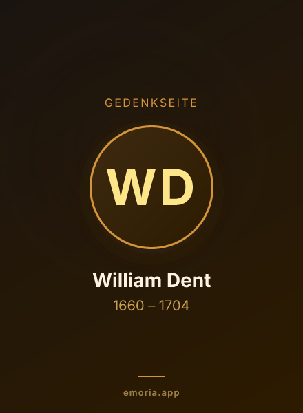 Gedenkportrait von William Dent