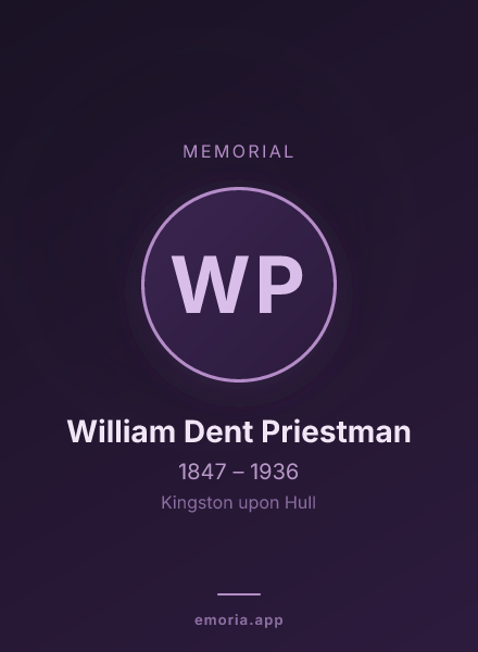 Memorial portrait of William Dent Priestman