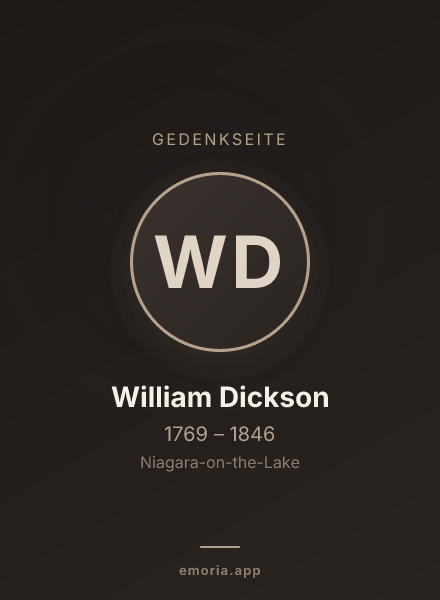 Gedenkportrait von William Dickson