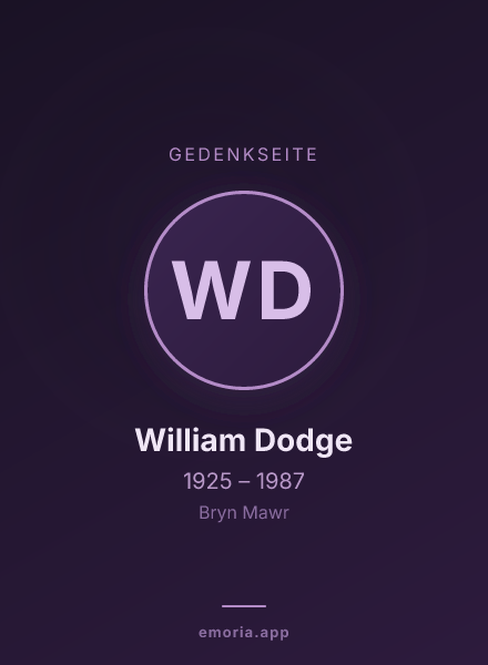 Gedenkportrait von William Dodge