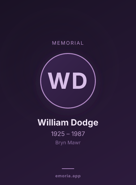 Memorial portrait of William Dodge