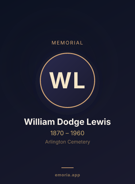 Memorial portrait of William Dodge Lewis