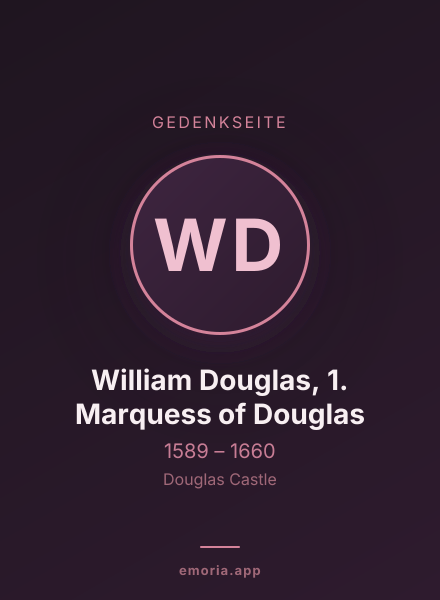 Gedenkportrait von William Douglas, 1. Marquess of Douglas