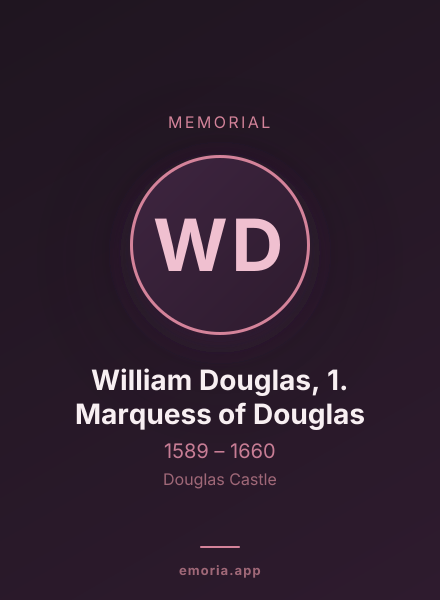 Memorial portrait of William Douglas, 1. Marquess of Douglas