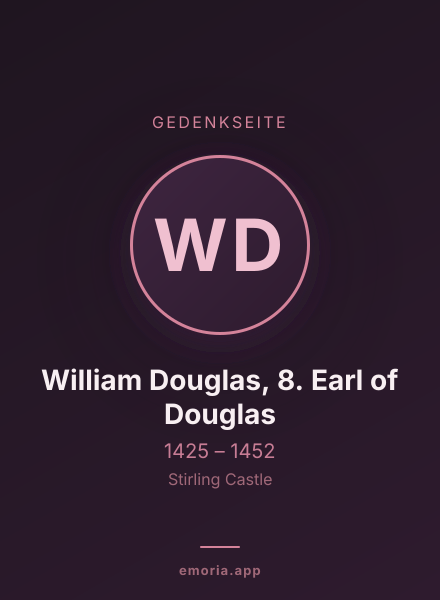 Gedenkportrait von William Douglas, 8. Earl of Douglas