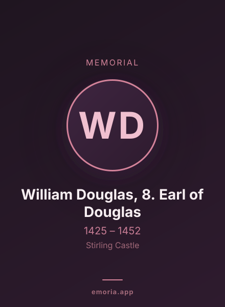 Memorial portrait of William Douglas, 8. Earl of Douglas