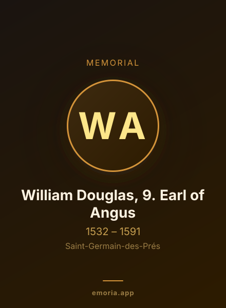Memorial portrait of William Douglas, 9. Earl of Angus