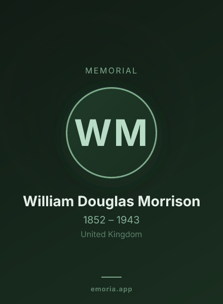 Memorial portrait of William Douglas Morrison