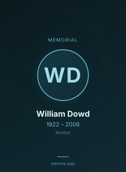 Memorial portrait of William Dowd