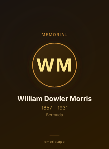 Memorial portrait of William Dowler Morris