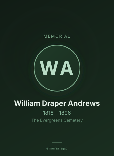 Memorial portrait of William Draper Andrews