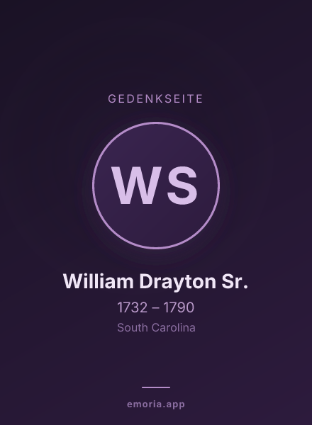 Gedenkportrait von William Drayton Sr.