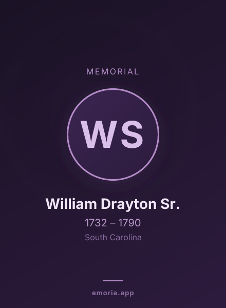 Memorial portrait of William Drayton Sr.