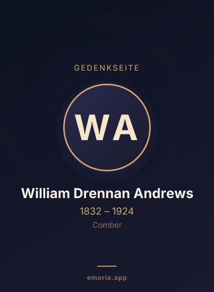 Gedenkportrait von William Drennan Andrews