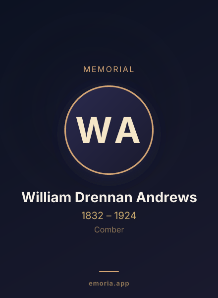 Memorial portrait of William Drennan Andrews