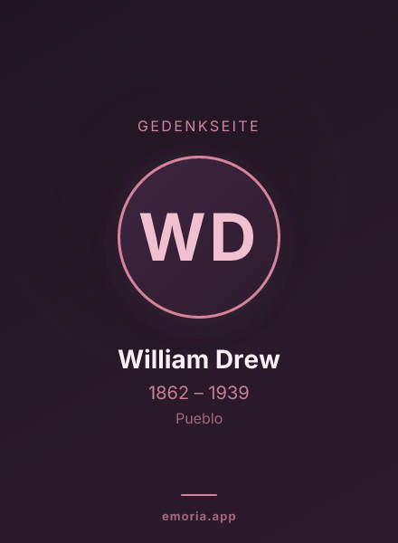 Gedenkportrait von William Drew