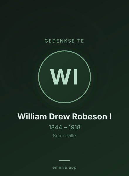 Gedenkportrait von William Drew Robeson I