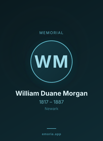 Memorial portrait of William Duane Morgan