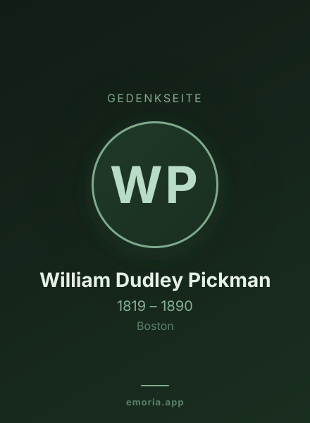 Gedenkportrait von William Dudley Pickman