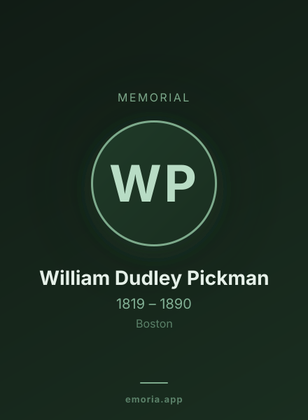 Memorial portrait of William Dudley Pickman