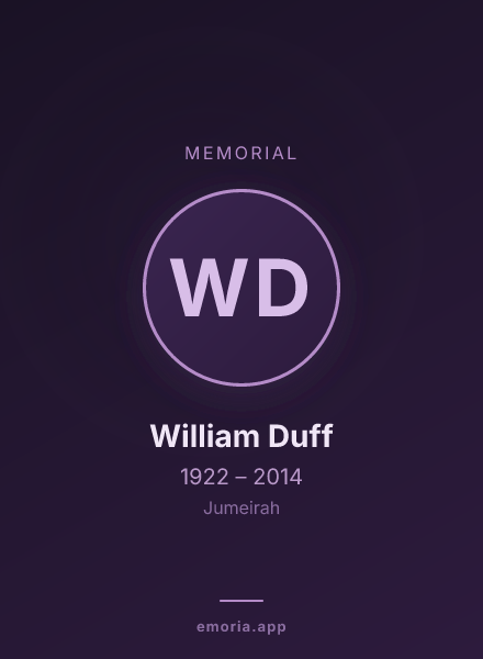 Memorial portrait of William Duff