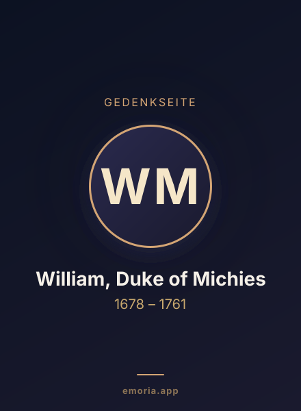 Gedenkportrait von William, Duke of Michies