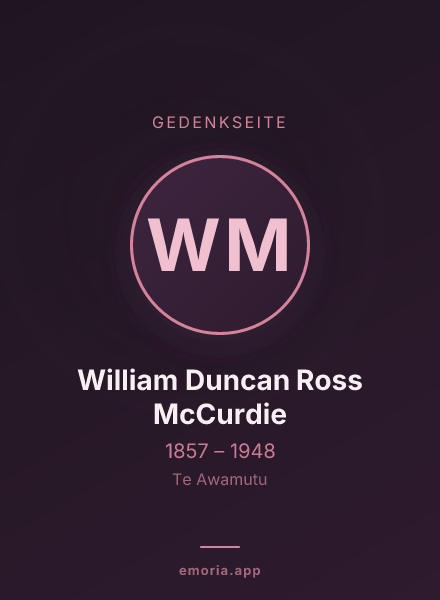Gedenkportrait von William Duncan Ross McCurdie