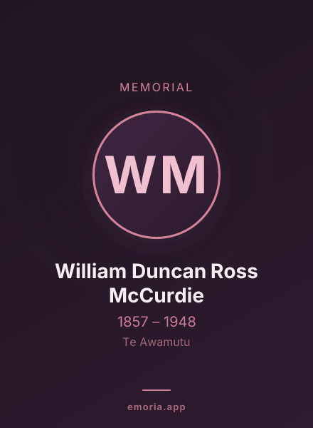 Memorial portrait of William Duncan Ross McCurdie