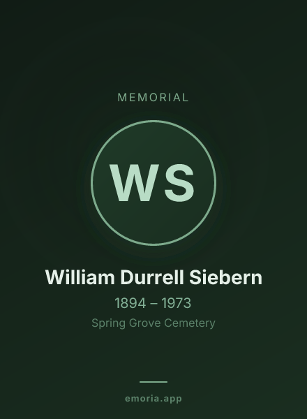 Memorial portrait of William Durrell Siebern