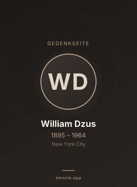 Gedenkportrait von William Dzus