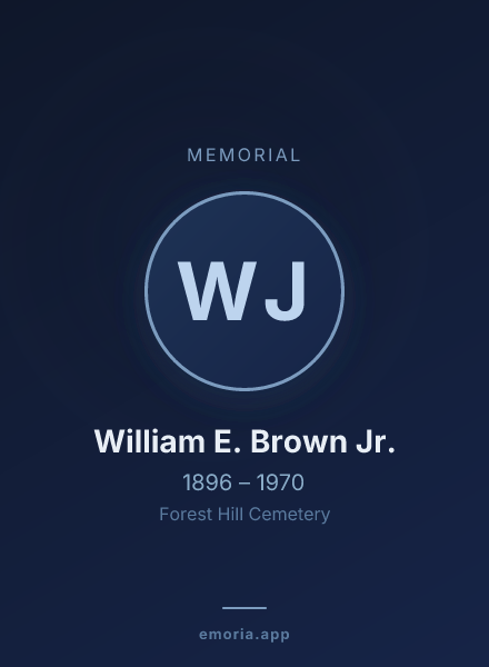 Memorial portrait of William E. Brown Jr.