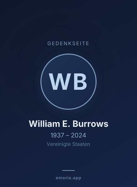 Gedenkportrait von William E. Burrows