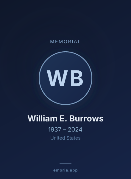 Memorial portrait of William E. Burrows