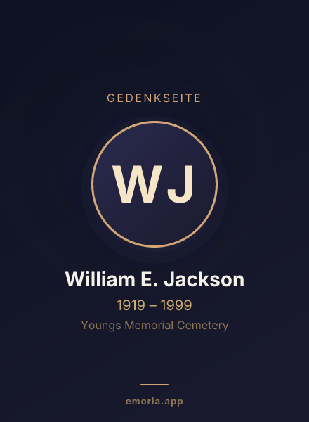 Gedenkportrait von William E. Jackson