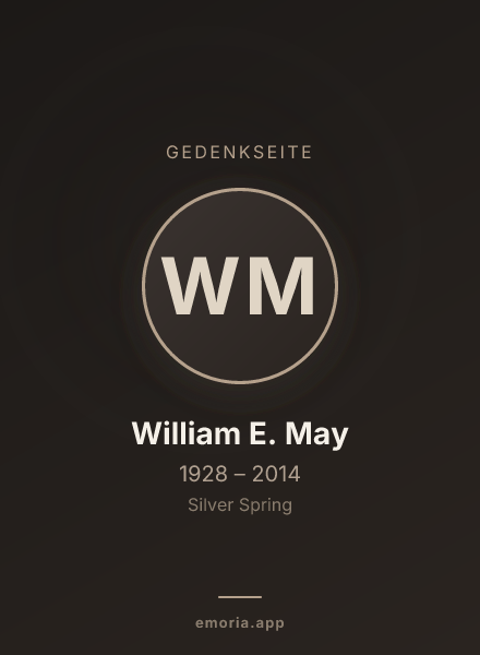 Gedenkportrait von William E. May