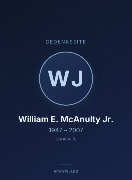 Gedenkportrait von William E. McAnulty Jr.