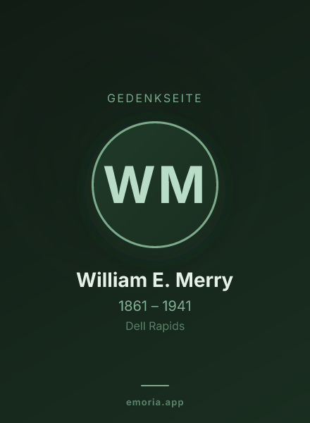 Gedenkportrait von William E. Merry