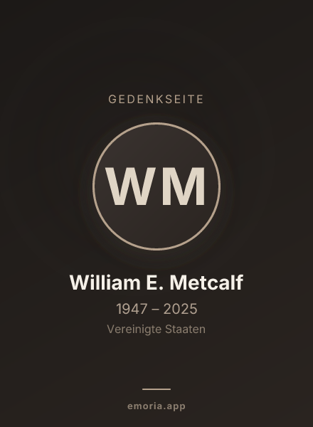 Gedenkportrait von William E. Metcalf