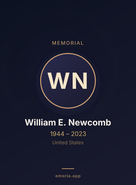 Memorial portrait of William E. Newcomb