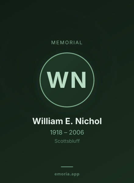 Memorial portrait of William E. Nichol