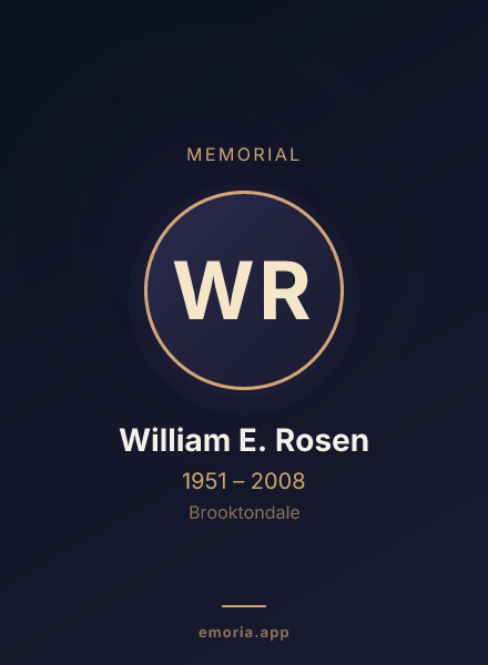 Memorial portrait of William E. Rosen